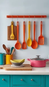 Add Colorful Utensils and Cookware