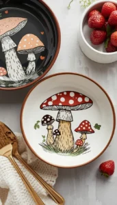 Add Decorative Mushroom Trays or Bowls