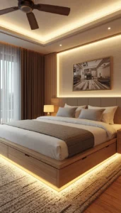 Add Soft Lighting Around the Bed