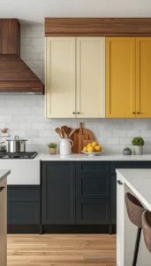 Combine Light Upper and Dark Lower Cabinets