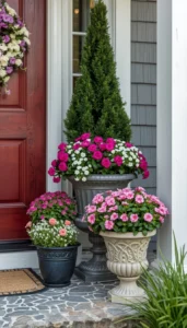 Layered Planter Arrangements for Visual Depth
