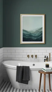 Match Art with Bathroom Color Scheme