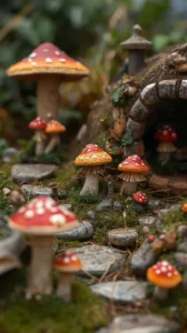 Mini Mushroom Fairy Garden Displays