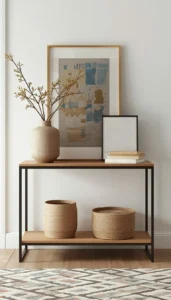 Pair Wood with Metal Accents
