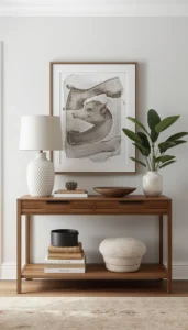 Start with a Statement Mirror or Artwork
