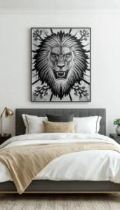 Statement Art Above the Bed for a Focal Point