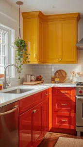 Use Glossy Cabinets for a Bright Look