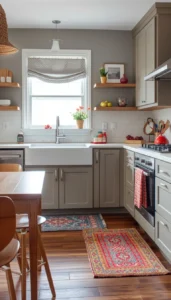Use Vibrant Rugs or Mats