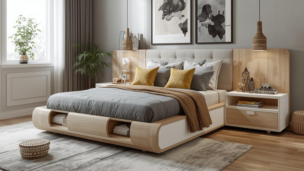 bed with storage underneath