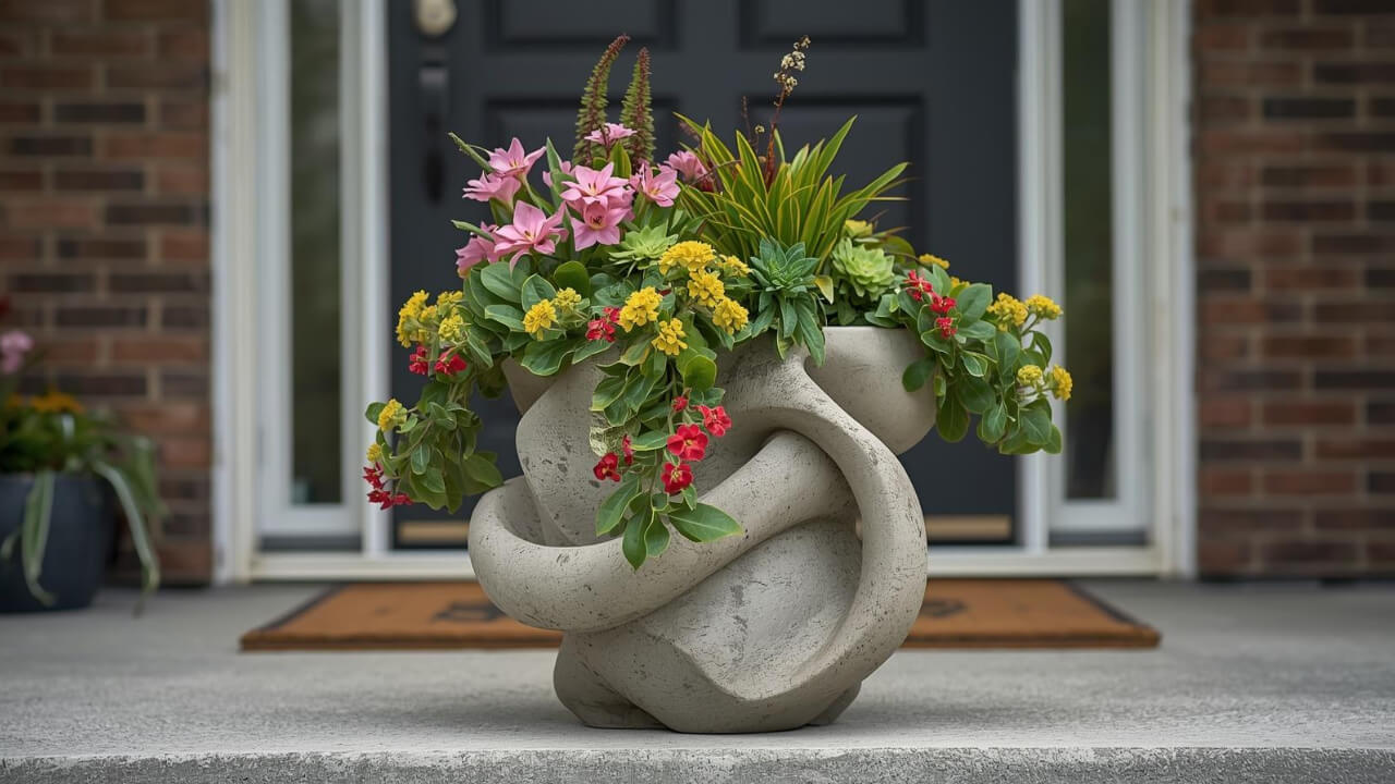 front porch flower pots