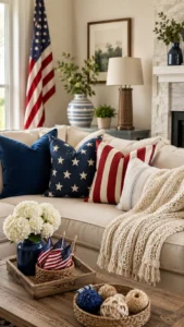 Add Patriotic Pillows and Throws