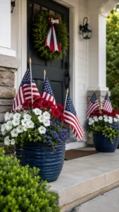 Add Small Flags to Flower Pots