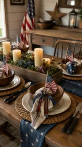 Add Wooden Bowls and Simple Place Settings
