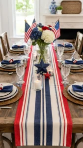 Choose a Red White and Blue Stripe Runner