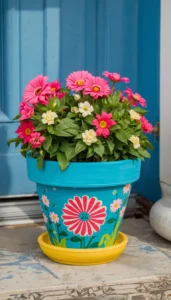 Colorful Outdoor Flower Pots for Porches and Gardens