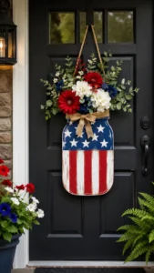 Create a Mason Jar Door Hanger