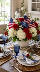 Create a Red White and Blue Centerpiece