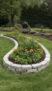Curved and Natural Shaped Flower Beds