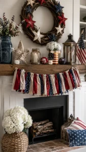 DIY Patriotic Mantle Decor for a Handmade Touch