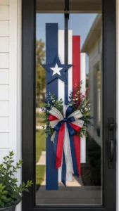 Modern Patriotic Door Hangers for a Clean Entryway