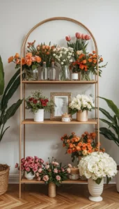 Organized Flower Display for a Clean and Attractive Setup
