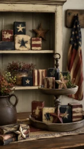 Paint Wooden Blocks with Aged Colors