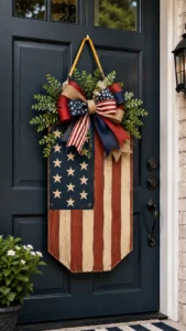 Patriotic Flag Door Hangers for a Bold Americana Look