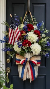 Patriotic Floral Door Hangers for a Fresh Seasonal Touch