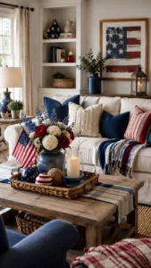 Patriotic Living Room Decor for a Cozy Seasonal Touch