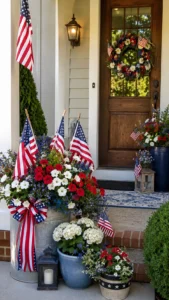 Patriotic Planters and Flower Displays for Fresh Color