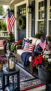 Patriotic Porch Seating Ideas for Comfort and Style