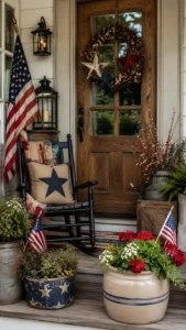 Primitive Patriotic Front Porch Decor for a Welcoming Entry