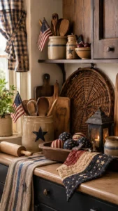 Primitive Patriotic Kitchen Decor with Country Character