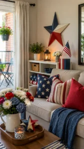 Small Space Patriotic Decor for Apartments and Simple Homes