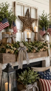 Style with Burlap and Ticking Stripe Ribbon