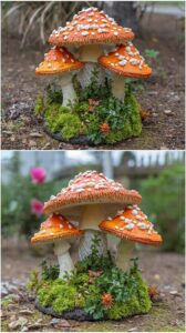 Upcycled Materials for Creative Mushroom Decor
