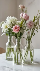 Use Glass Jars and Vases for a Clean Look