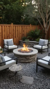 Use Gravel or Stone Flooring to Define the Area
