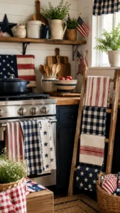 Use Patriotic Dish Towels and Linens