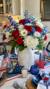 Use Red White and Blue Flower Arrangements