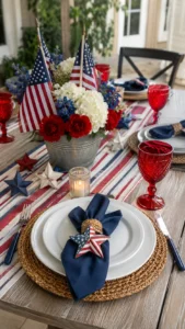 Use Simple Patriotic Place Settings