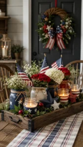 Use Wooden Boxes as Centerpiece Bases