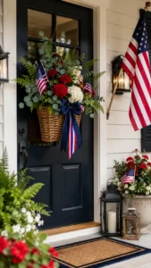 Use a Patriotic Door Basket