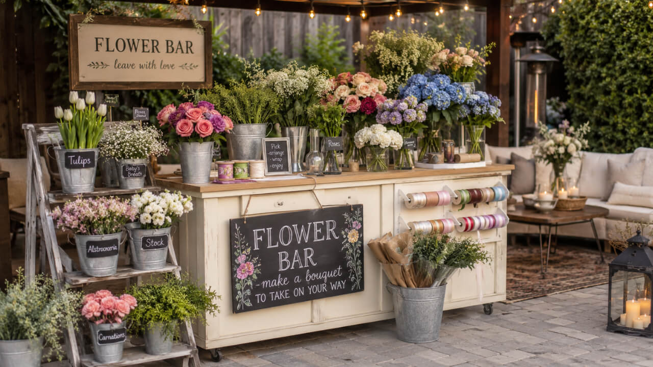 flower bar ideas