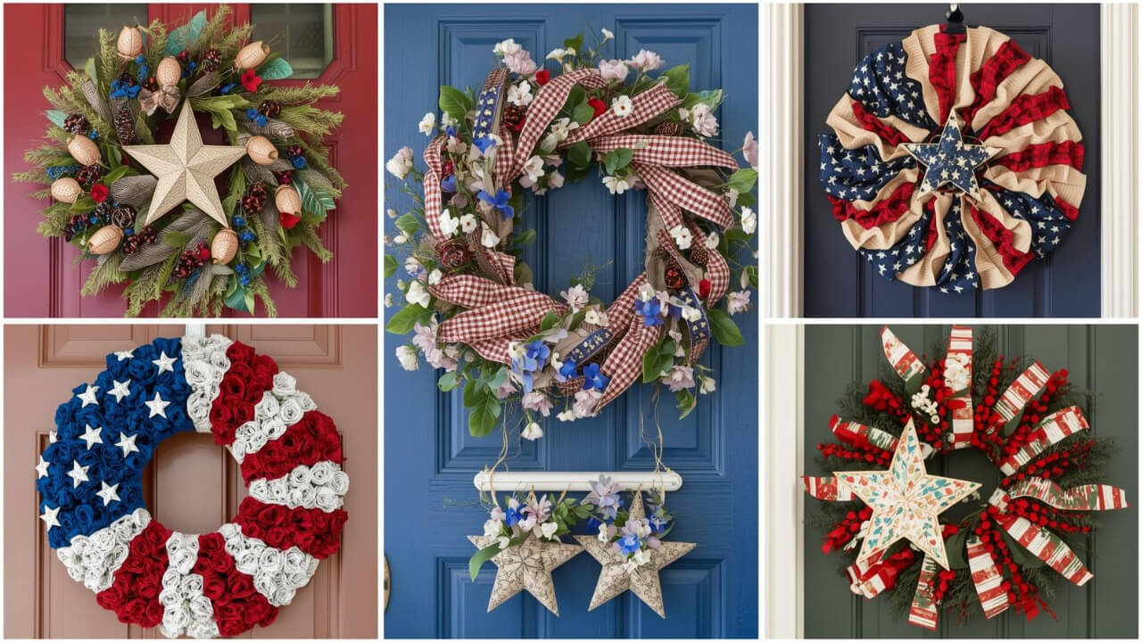patriotic wreaths for front door
