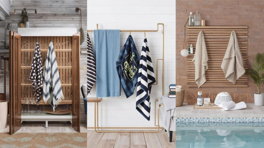 pool towel storage ideas
