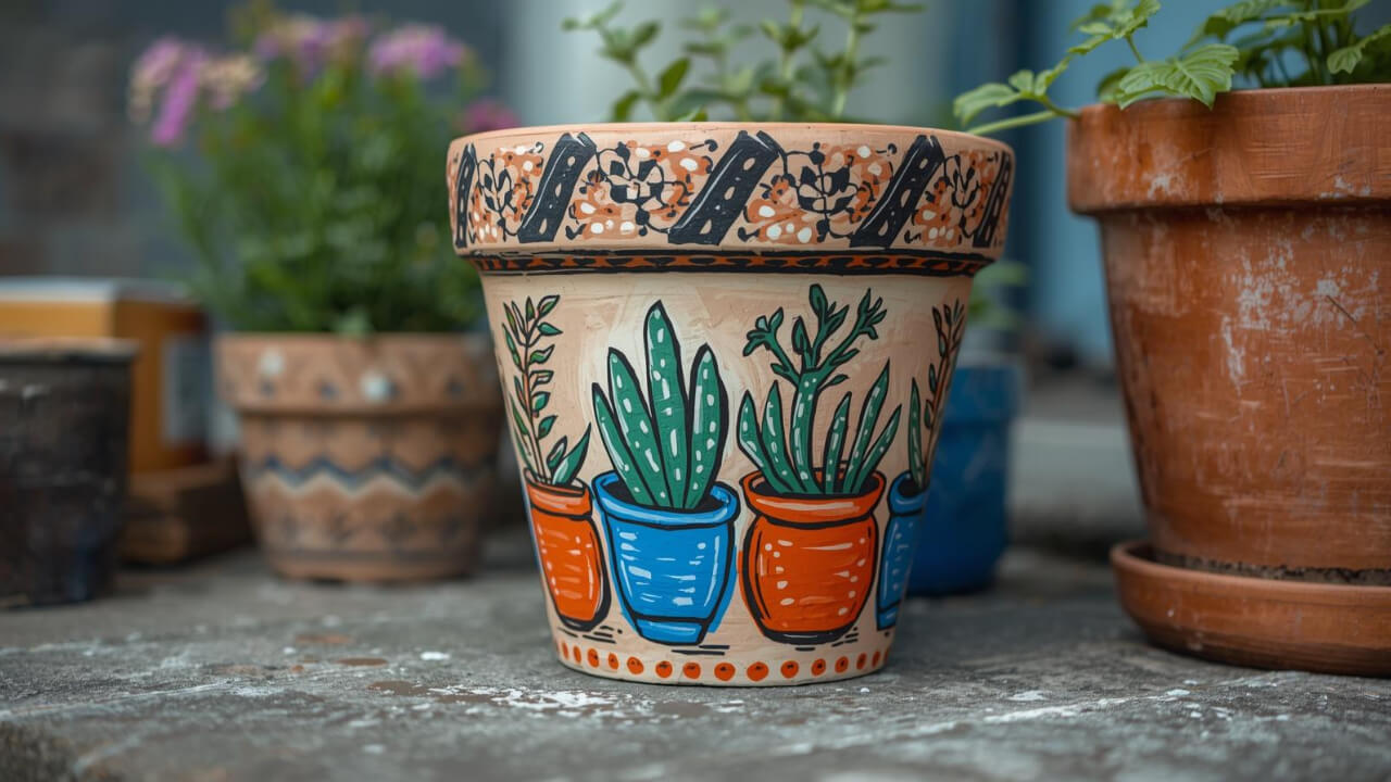 terracotta pot painting ideas