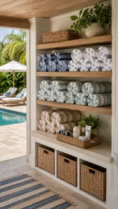 Add Open Shelves for Rolled Towels