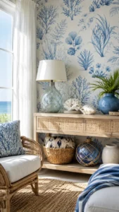 Choose Blue and White Wallpaper for a Clean Look