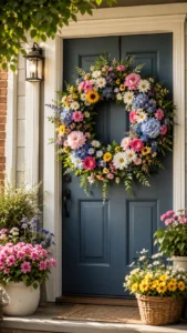 Choose a Floral Wreath with Seasonal Color